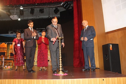 Meghalaya deputy chief minister RC Laloo lighting the inaugural lamp of CALM festival on Thursday- TM pix