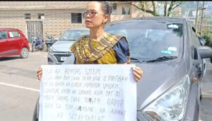 Woman stages indefinite hunger protest against govt’s failure to construct Nongpoh-Umden road